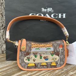 Coach Coach X Observed By Us Swinger 20 In Signature Jacquard