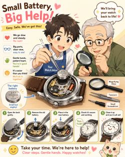 Watch battery replacement service