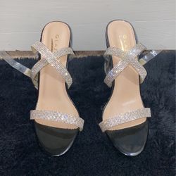 Black Heels With Rhinestones