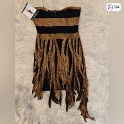 Women’s Bumblebee Sequin Costume Dress 