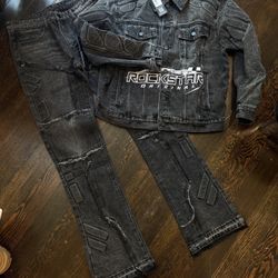 Stacked Denim Flare Set Jean Jacket MNML Levi’s Style 