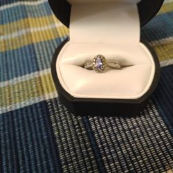 1carrat Tanznite And Diamond Ring 