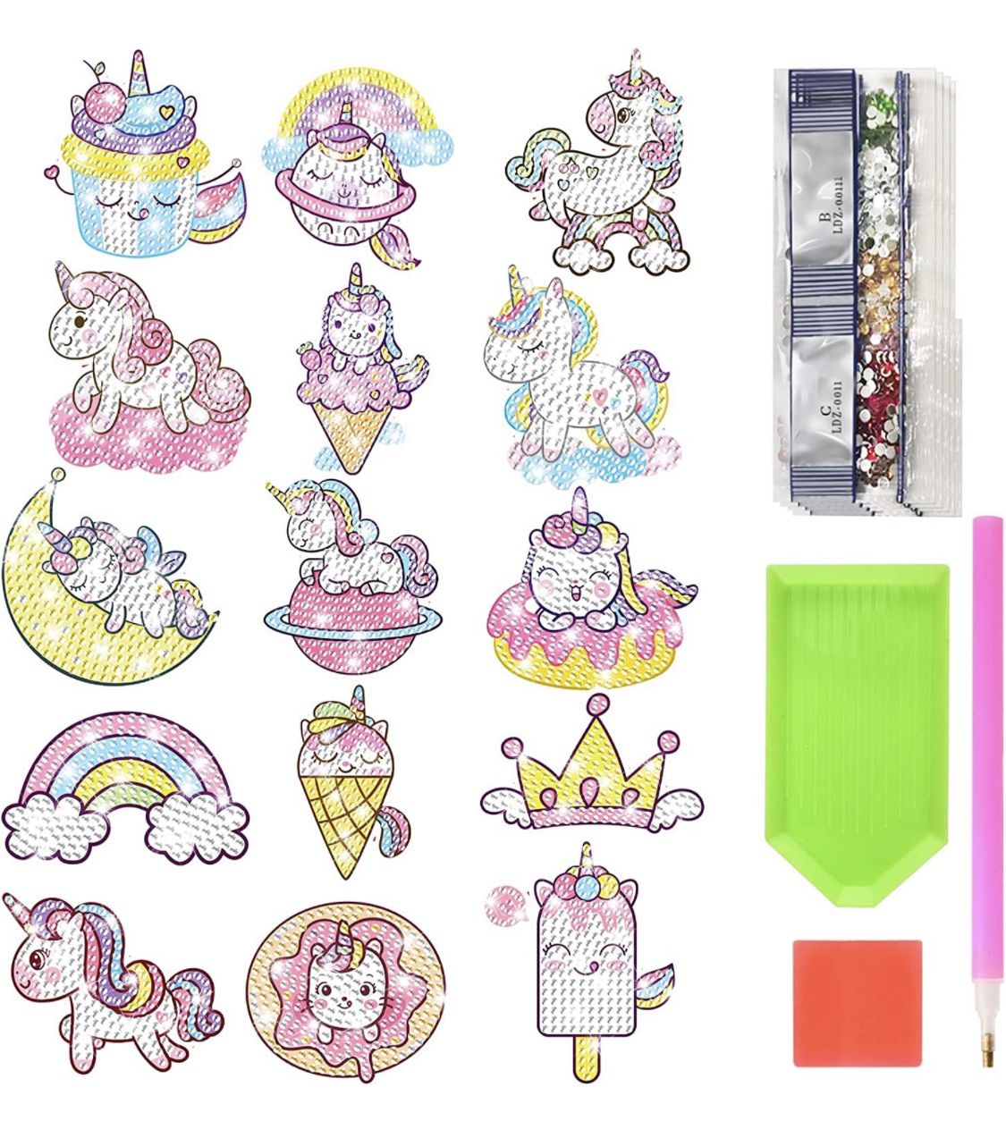 New: Unicorn Diamond Stickers Painting Kits (15pcs)