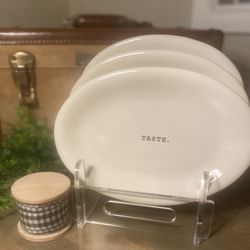 Rae Dunn Artisan Collection Snack Plates 