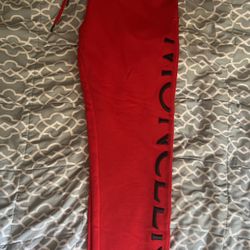 Red Moncler Sweatpants