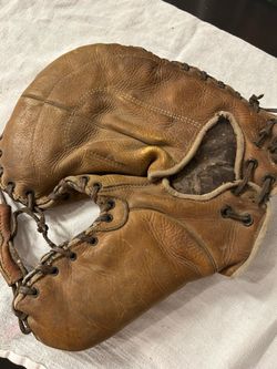 Baseball Mitt Vintage Set of 2