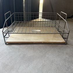 Bombay Metal Wood Office Tray Organizer 