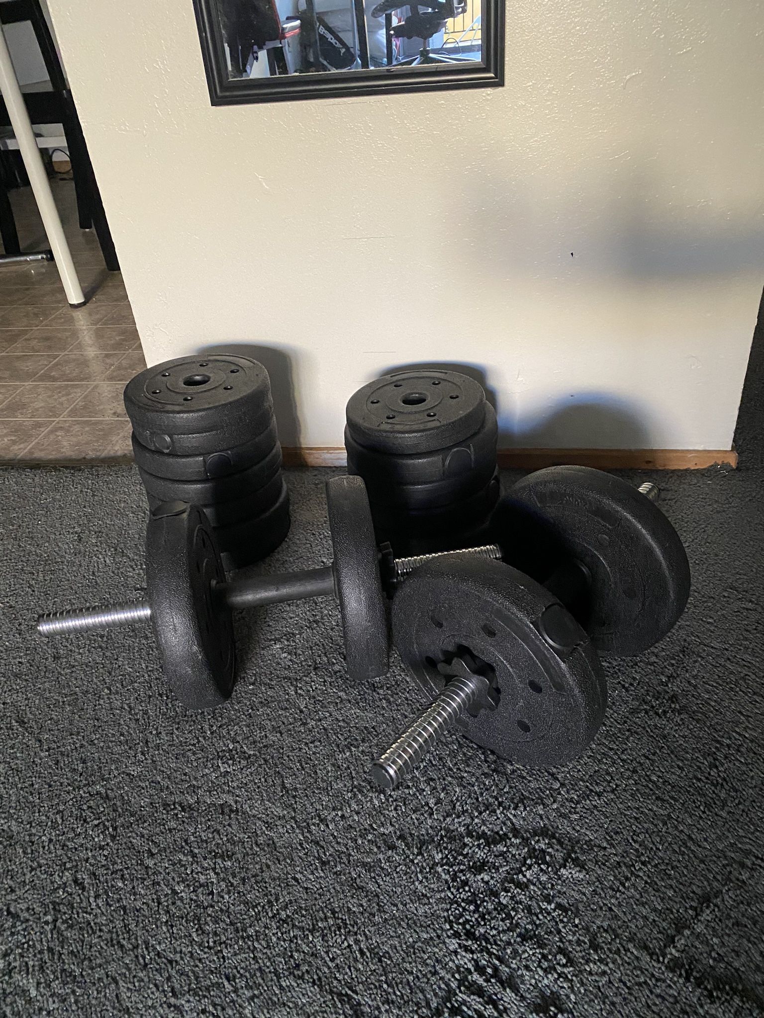 2x 15kg Dumbbells 