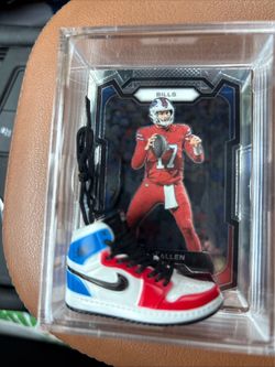 Josh Allen Shadow Box with mini Nike