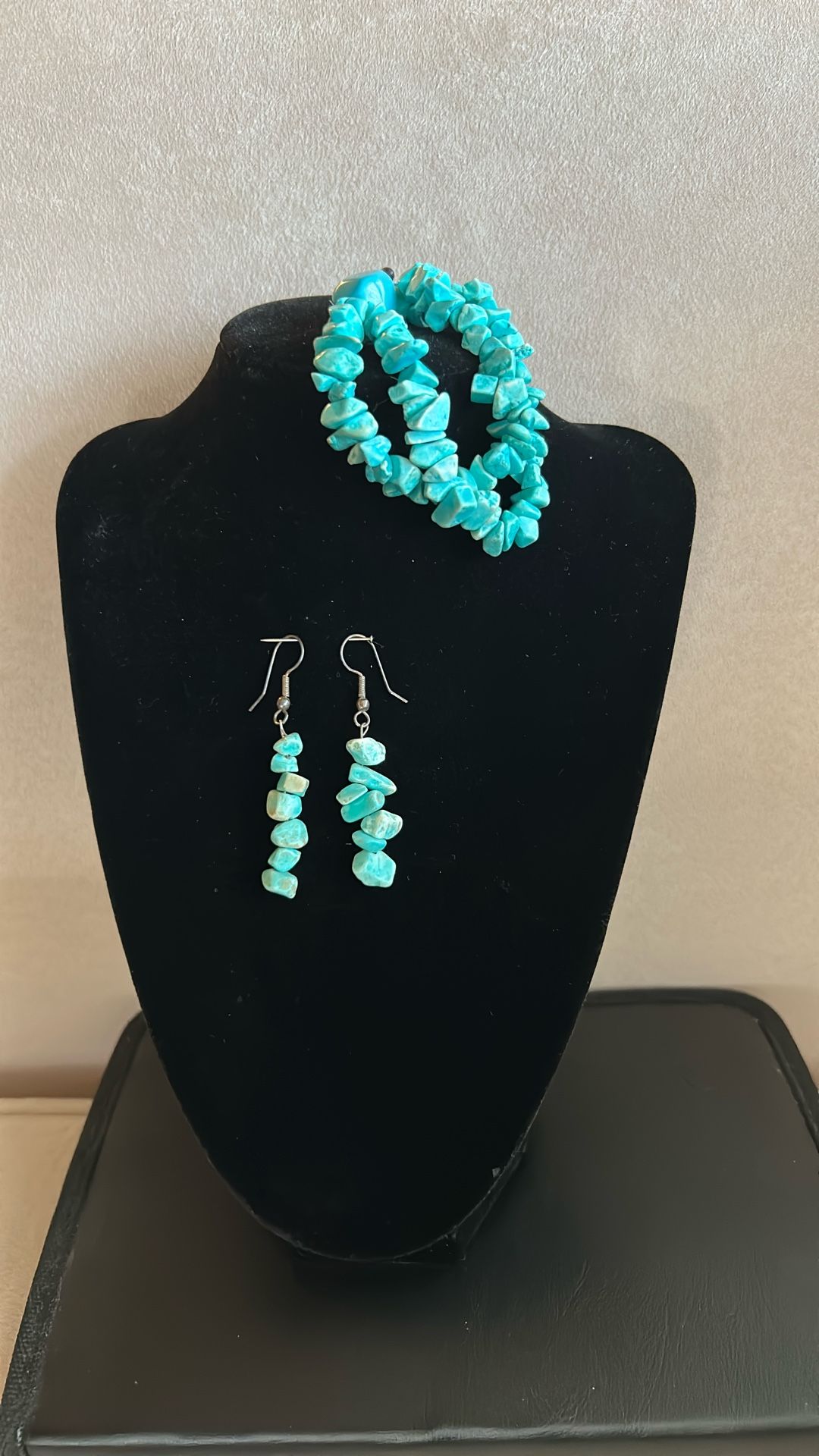 Turquoise Bracelet, And Earrings