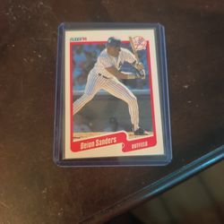 1990 Fleer deion Sanders baseball rookie mint condition