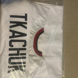 Brady Tjachuk Signed Jersey, Singed 8x10 Photo And 3 Cards