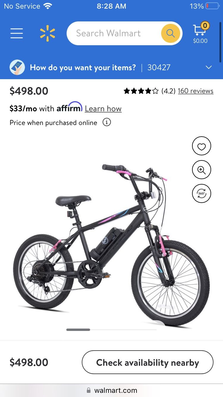 Kent 20 Inch Torpedo Electric Bike