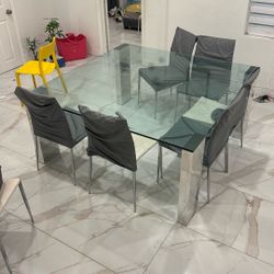 Custom Glass Dining Table 