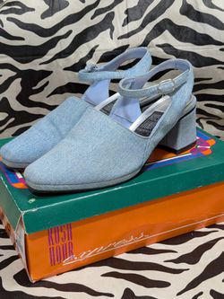 Vintage 80's Rush Hour Denim Heels