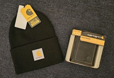 Carhartt Wallet And Beanie Combo (Black)