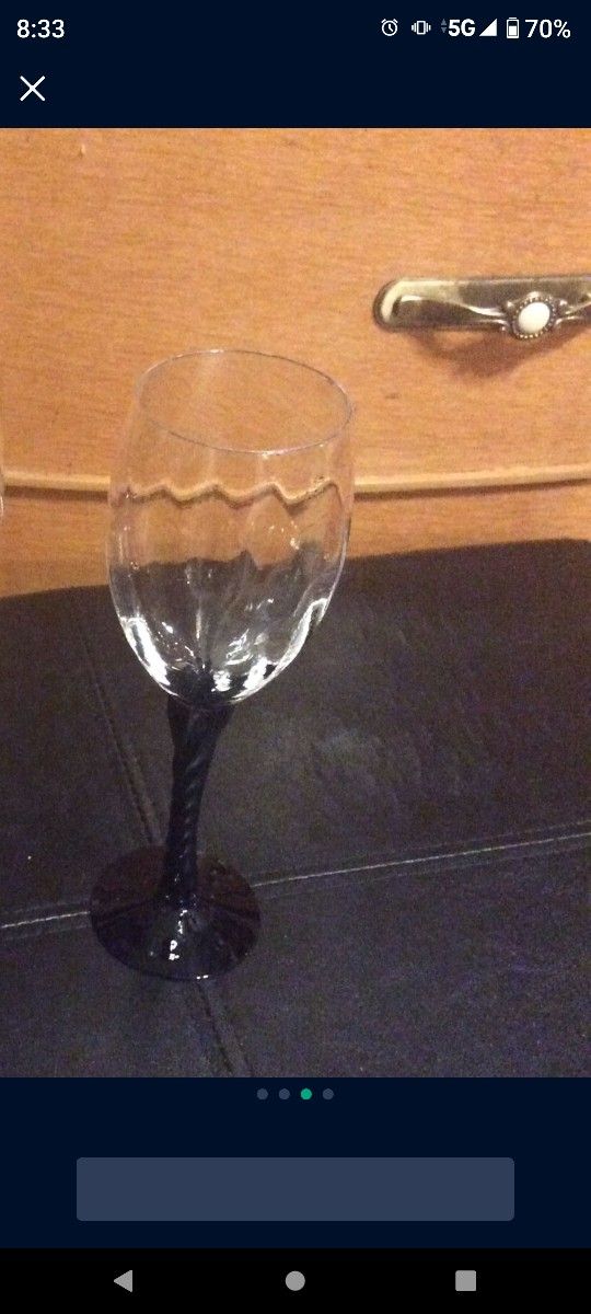 Wine Glass Black Base