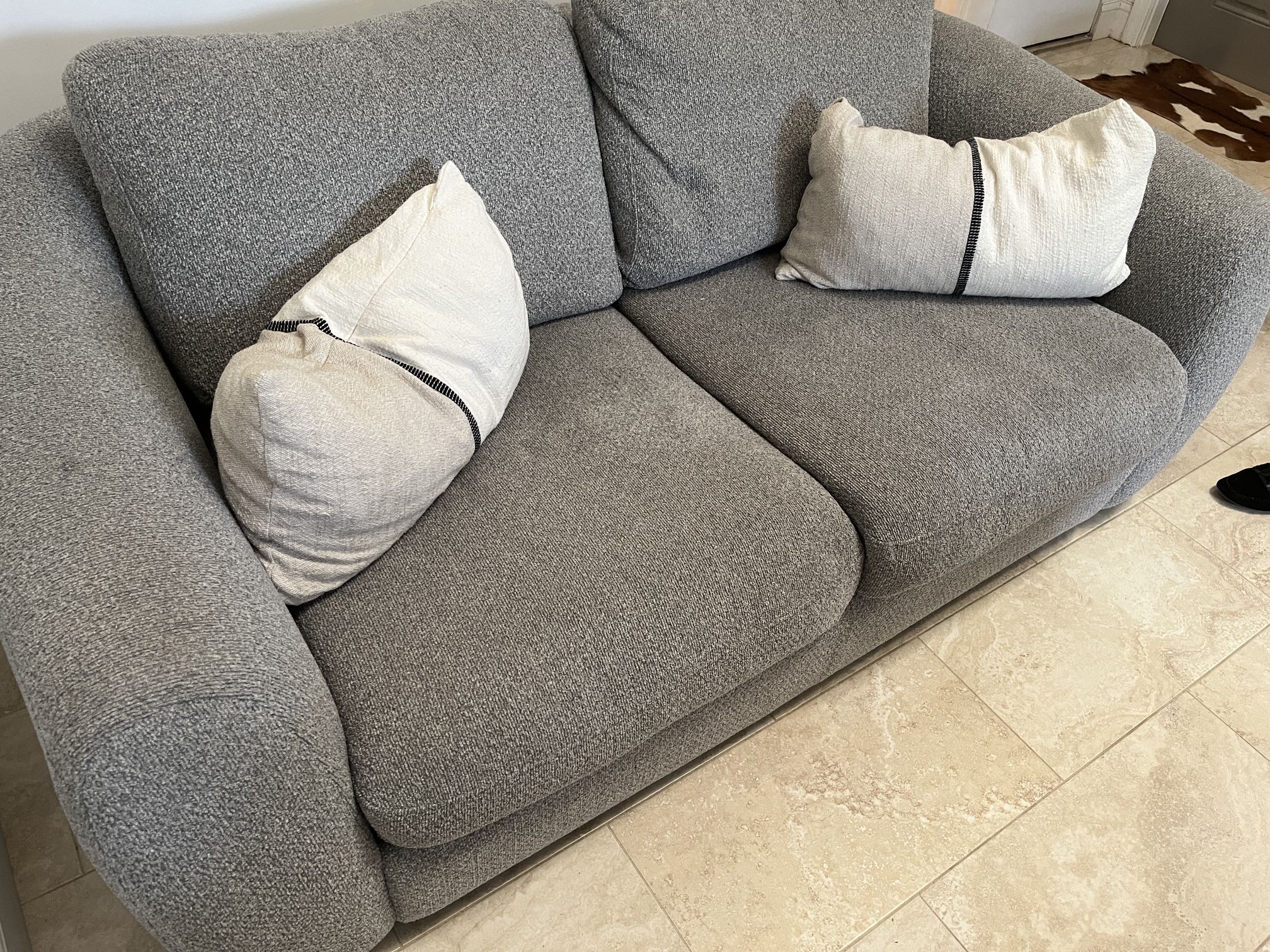 Lovely Small Grey Couch