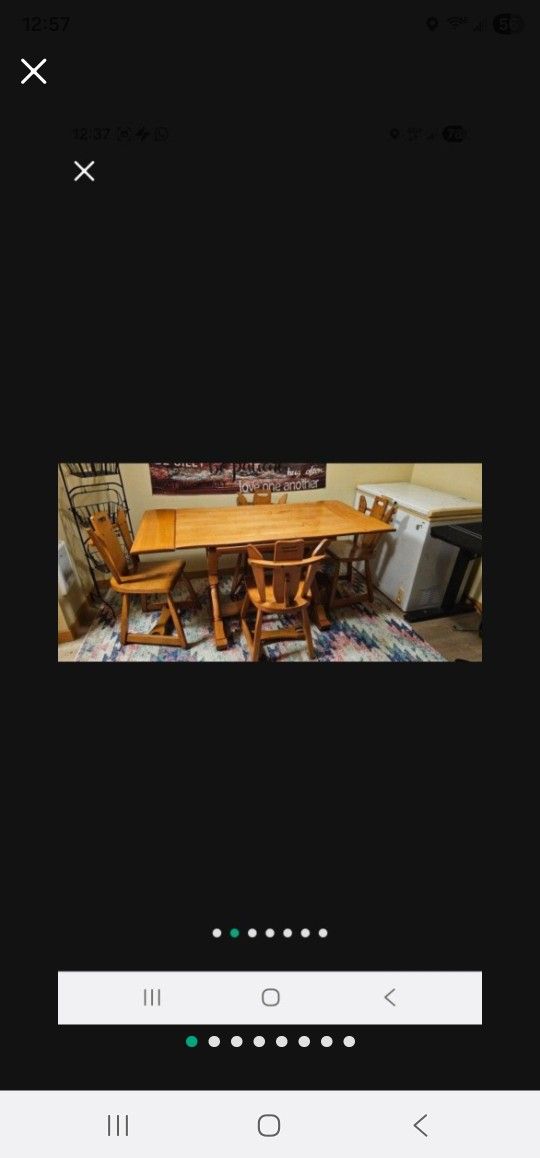 Wood Dining Room Table W/4 Chairs