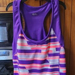 LARGE WOMANS TEK GEAR ATHLETIC PURPLE TANK