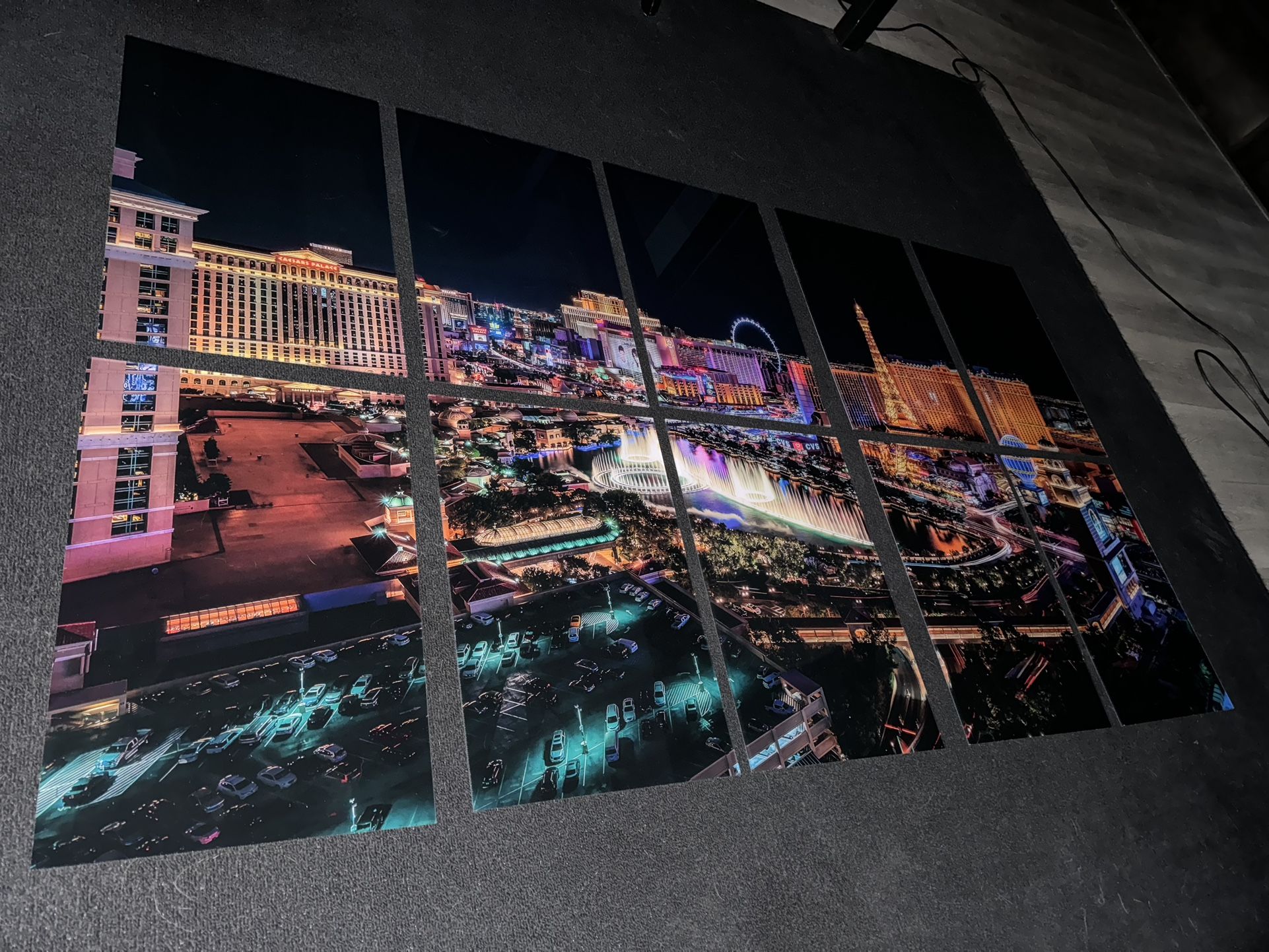 Las Vegas Skyline Acrylic Art Set 10 Pieces 12x18 Each