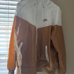 White And Brown Nike Jacket
