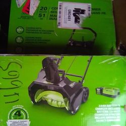 Greenworks 20" 2Ah Electric Snow Blower New In Box
