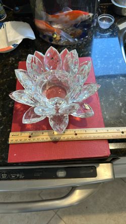 Lotus Crystal Candle Holder