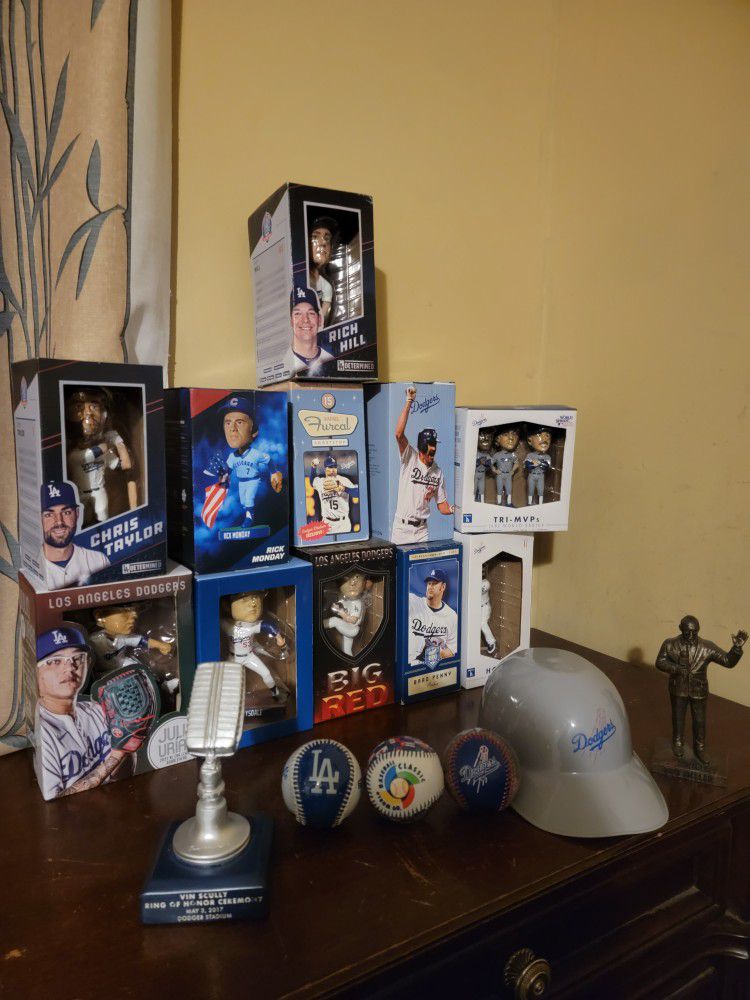 Vin Scully Signed Microphone, Bob Miller Statue, Dustin May,Don Drysdale, Julio Urias, Rich Hill,Kirk Gibson,Rafael Furcal,Howie Kendrick And More
