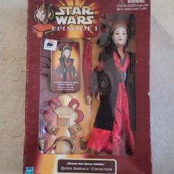 1998 Hasbro Star Wars Episode I Ultimate Hair Queen Amidala action figure doll