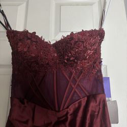 Burgundy Elegant Dress 