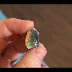 black rough precious opal