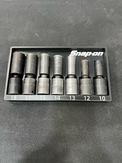 Snap On Tools 3/8 Deep Impact Swivel Socket Set Metric