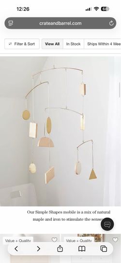Crate and Barrel Baby Mobile