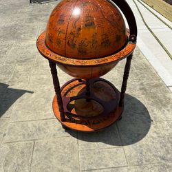 Replica Globe Bar World Map Bottle Storage