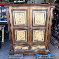Solid Wood TV Armoire / Entertainment Cabinet