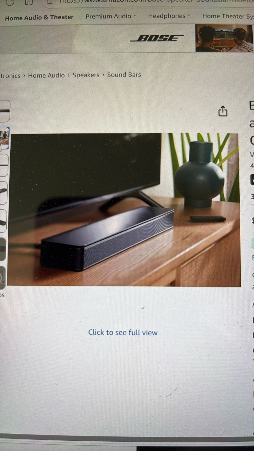 Bose TV Speaker Bluetooth Soundbar - Brand NEW