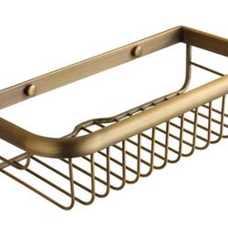 Brass Bathroom Square Shower Caddy New