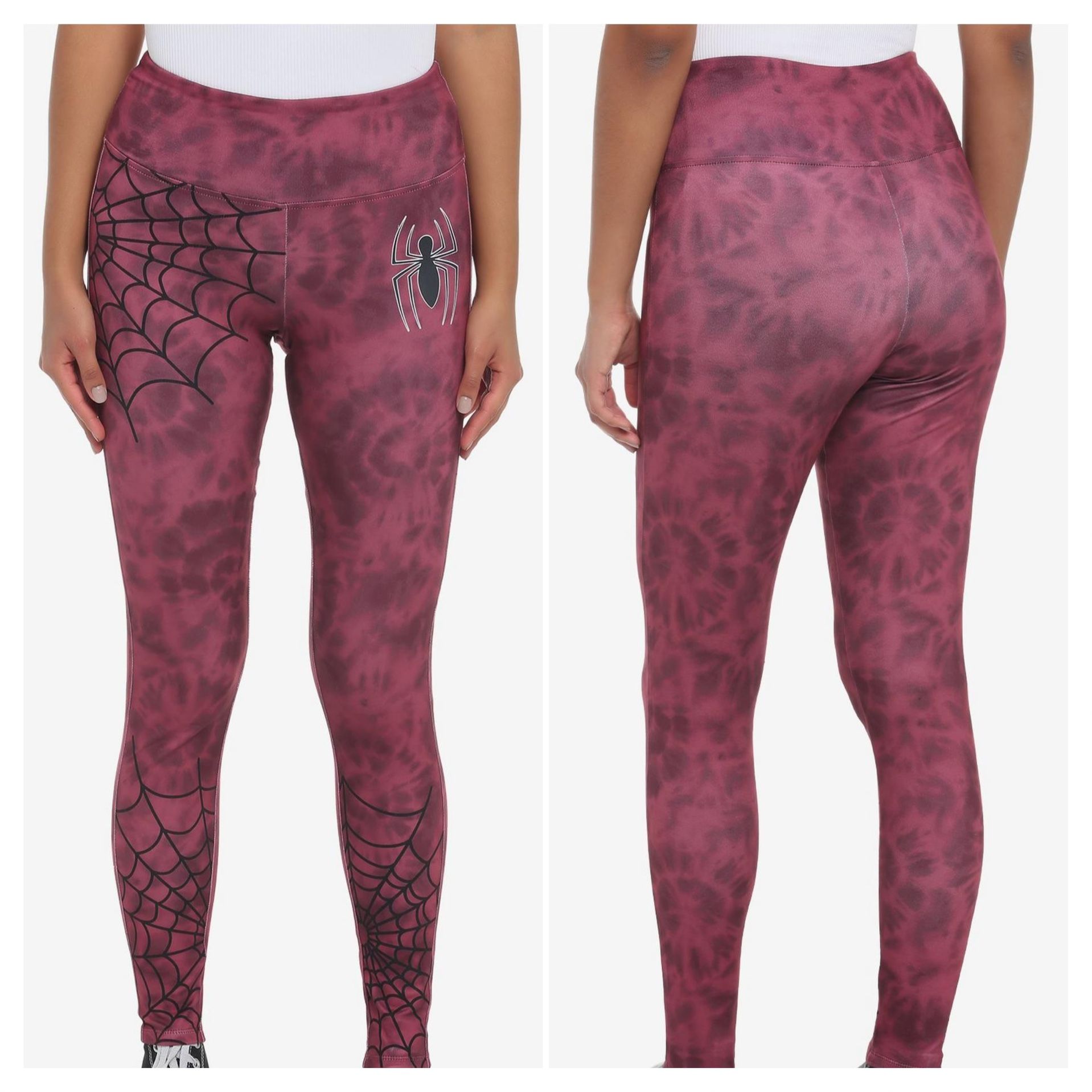 Marvel Spider-Man Logo Dye Leggings - Size Large