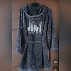 Shipping Only!  Rare! Juicy Couture Silver Bling Plush Robe