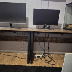 Office Desk, 2 Long Tables Combined