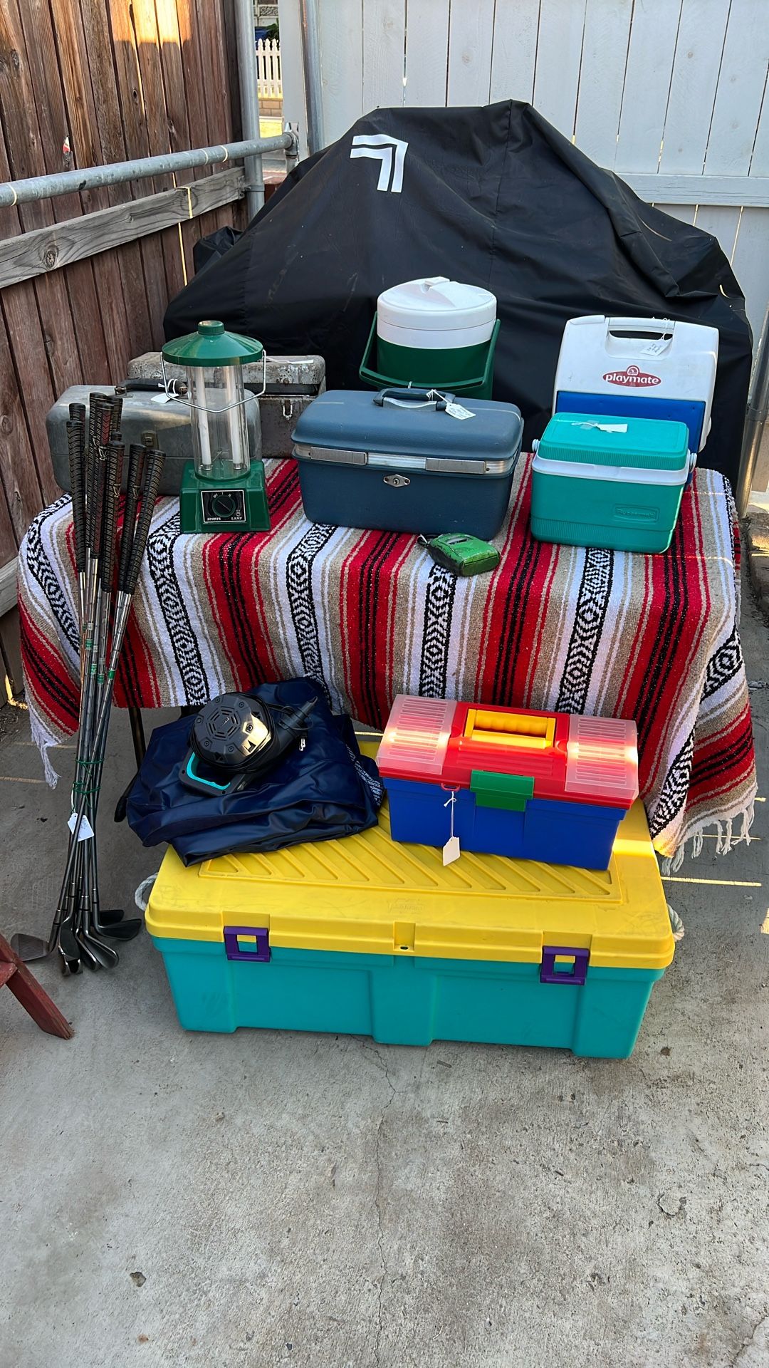 Ice Chests , Golf Clubs & Storage Tote