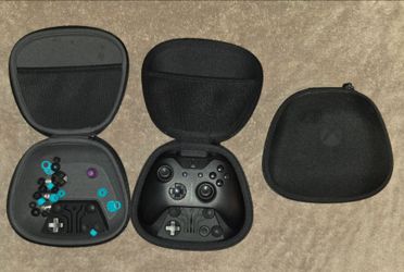 X Box Controller /w 3  controller hard shells