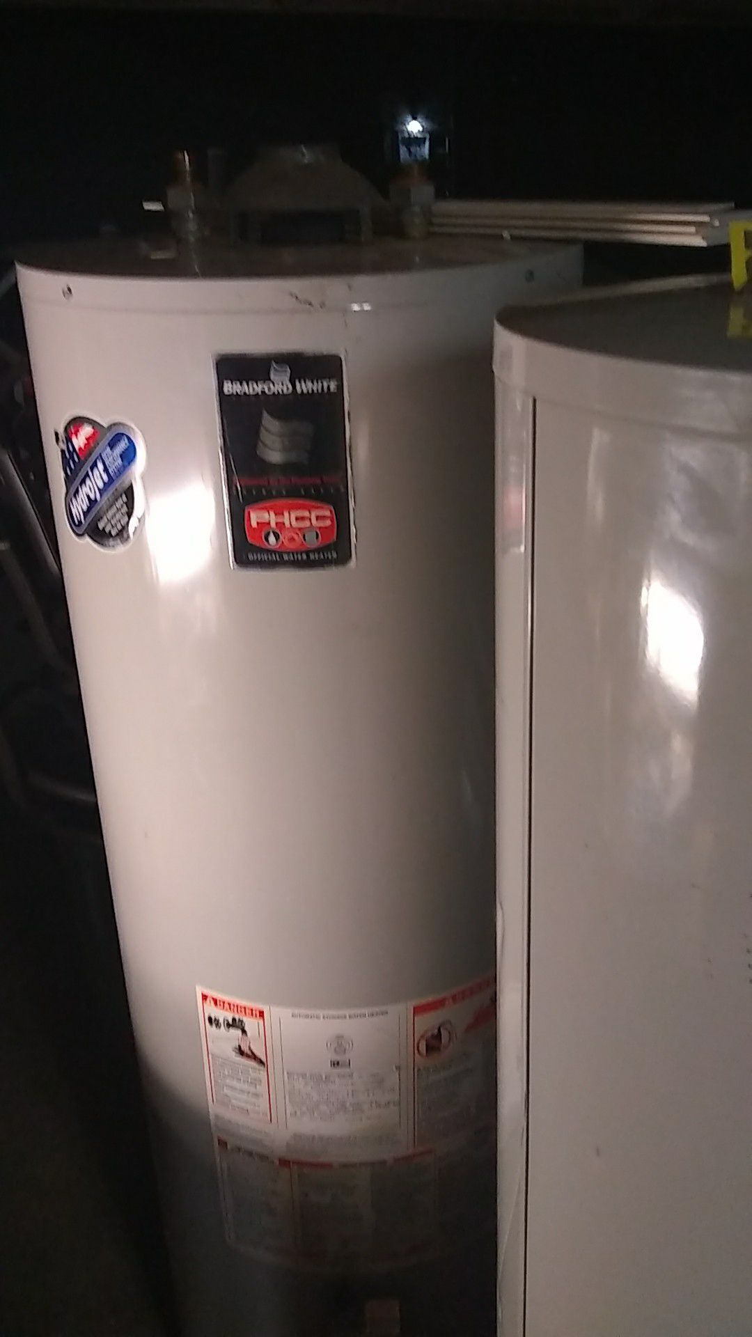 Bradford water heater got two of the same 50 gallon gas 150 for both