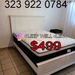 NEW  QUEEN BED FRAME AND MATTRESS 