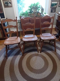 3 "Tell City" Hard-rock Maple Chairs