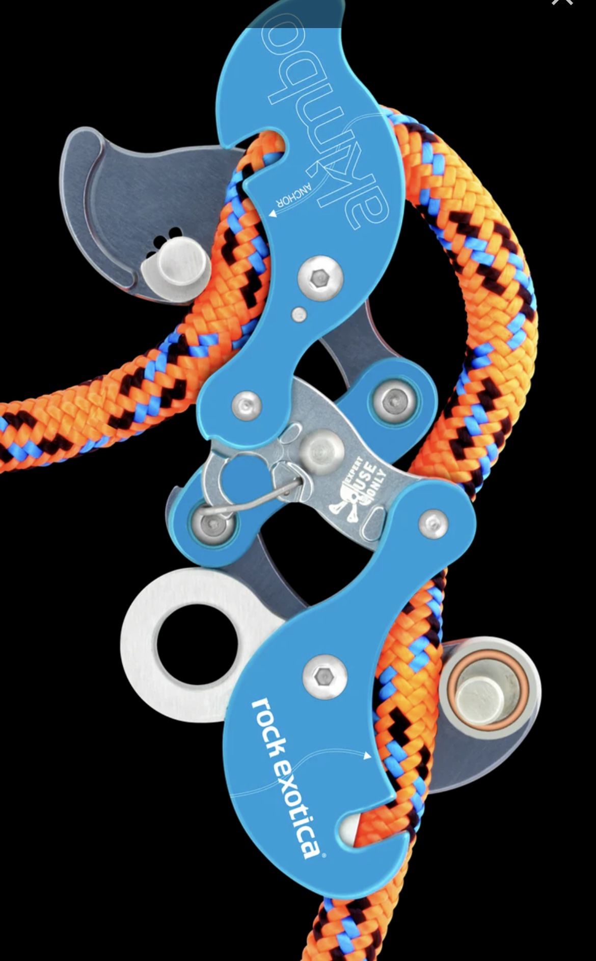 Rock Exotica Akimbo - Versatile Mid-Line Rope Climbing and Descending Device