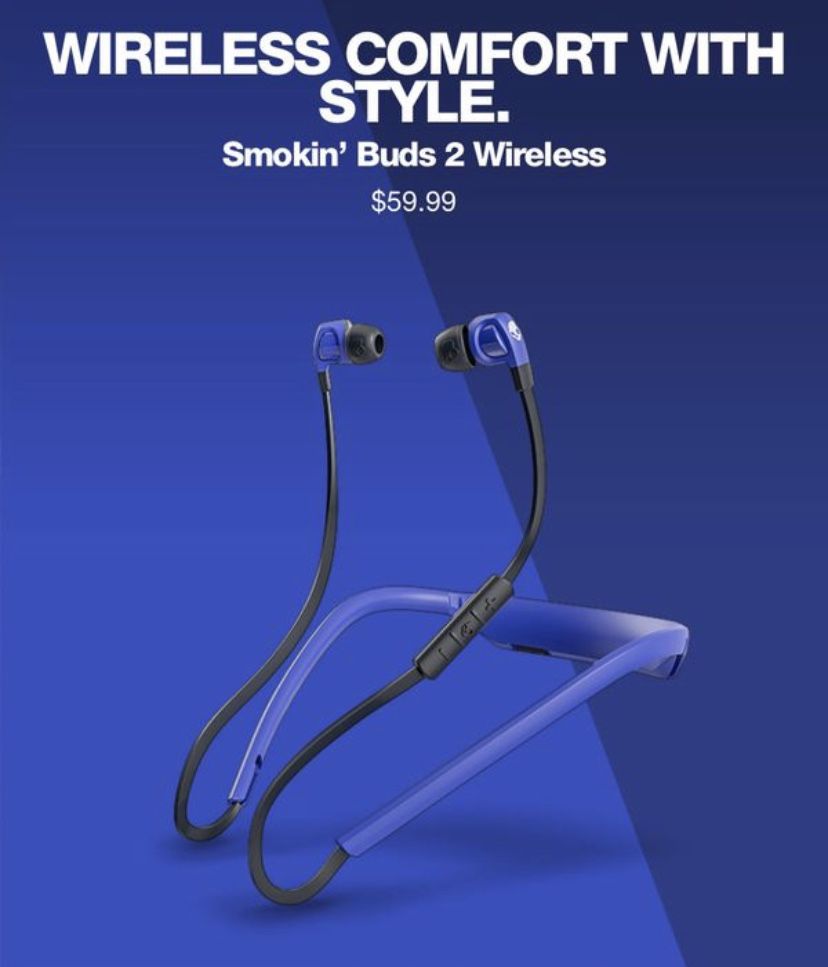 Headphones- New Earbuds - Skullcandy - Wireless