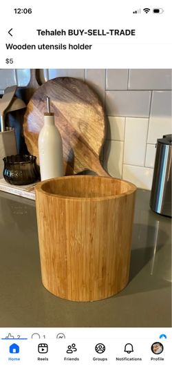 Bamboo Kitchen Utensil Holder