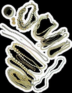 White vintage beaded /faux pearls etc.. $5 each